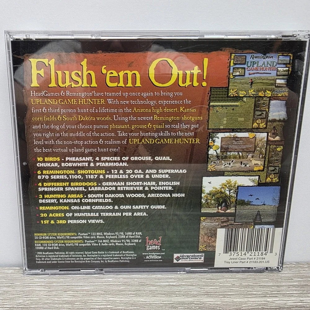 Remington Upland Game Hunter Jewel Case (PC, 2000) Vintage PC GAME
